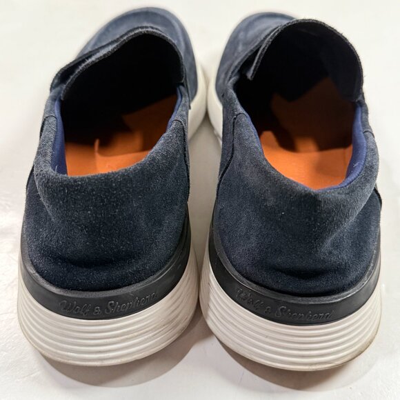 Wolf & Shepherd‎ Crossover Loafer Navy Blue Suede Mens 7.5 Slip On main image 6